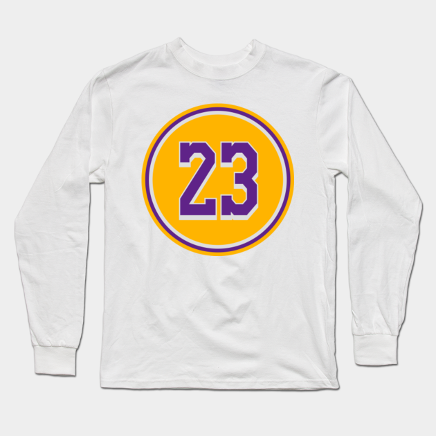 LeBron James Number 23 Jersey Los Angeles Lakers Inspired Los Angeles Lakers Long Sleeve T